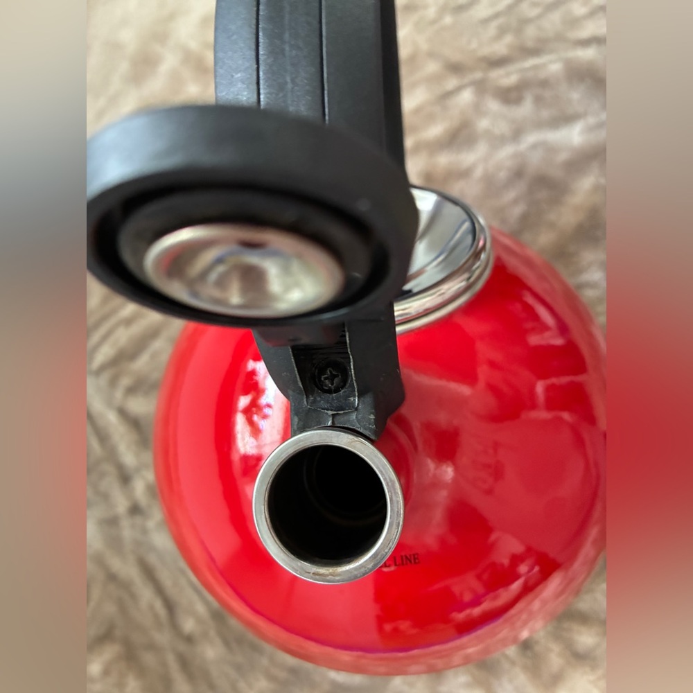 Copco Red Whistling Tea Kettle - Picture 3 of 5